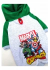 Gri Baskılı %100 Pamuk Kumaş Kedi Köpek Kıyafeti & Elbisesi Kapüşonlu Sweatshirt
