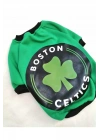 Boston Desenli Yeşil %100 Pamuk Kumaş Kedi Köpek Kıyafeti & Elbisesi Sweatshirt