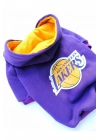Lakers Baskılı Kedi Kapişonlu Kedi Köpek Kıyafeti Sweatshirt