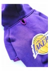 Lakers Baskılı Kedi Kapişonlu Kedi Köpek Kıyafeti Sweatshirt