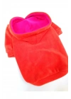 Turuncu İçi Polarlı %100 Pamuk Kumaş Köpek Kıyafeti Kapüşonlu Sweatshirt