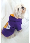 Kapüşonlu Mor Basketboll Köpek Kıyafeti Sweatshirt