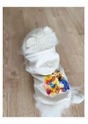 Beyaz Baskılı Köpek Sweatshirt