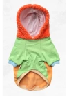 Şeftali Sweat %100 Pamuk Kumaş Köpek Kıyafeti Kapüşonlu Sweatshirt