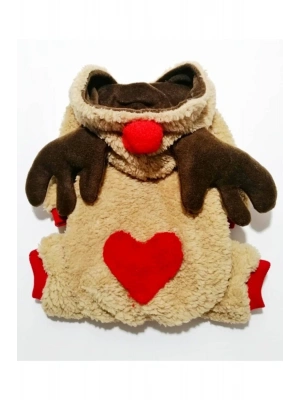 Açık Kahve Geyik Peluş Kedi Köpek Tulum