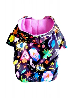 Magic Kapüşonlu Içi Polarlı Köpek Yağmurluğu Dar Kalıp