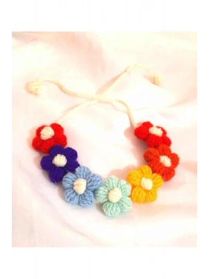 Çiçekli Kedi Köpek Boyunluk