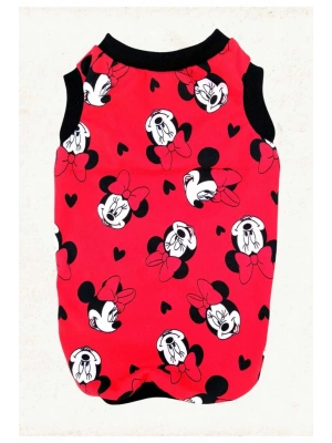 Karakter Baskılı Kırmızı Kedi Köpek Atleti