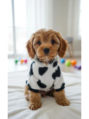 Sevimli Kalpli Köpek Sweatshirt - Kalın Polar