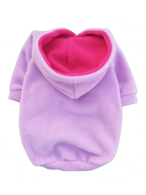 Lila Kapişonlu Kedi Köpek Sweathirt - Kedi Köpek Kıyafeti