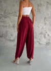 Bordo Oysho Modal Kumaş Şalvar Pantolon
