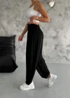 Siyah Oysho Modal Kumaş Şalvar Pantolon