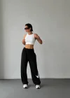 Siyah NK Stoperli Oversize Unisex Eşofman