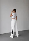 Beyaz NK Stoperli Oversize Unisex Eşofman