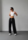 Siyah Arabiyeli Oversize Unisex Eşofman