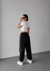 Siyah Arabiyeli Oversize Unisex Eşofman
