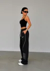 Siyah NK Arabiyeli Oversize Unisex Eşofman