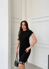 Siyah Miu Miu Taşlı Elbise