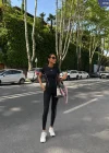 Siyah Alo Arabiyeli Taytlı Takım