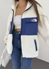 Beyaz Nf Oversize Unisex Kıvırcık Kürklü Ceket