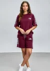 Bordo NF Oversize Unisex Şortlu Takım