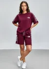 Bordo NF Oversize Unisex Şortlu Takım