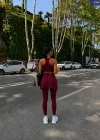 Bordo Polo Ribana Dalgıç Üçlü Takım
