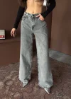 Gray Baggy Denim Pantolon