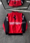 Kırmızı Ferrari İçi astarlı Unisex Bomber Ceket