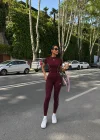Bordo Alo Arabiyeli Taytlı Takım