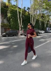 Bordo Alo Arabiyeli Taytlı Takım