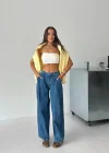 Mavi Pileli Jean Pantolon