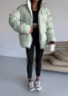 Mint Yeşil NK Oversize Unisex Çift Taraflı Mont