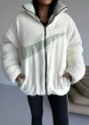 Mint Yeşil NK Oversize Unisex Çift Taraflı Mont