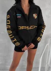 Porsche İçi astarlı Unisex Bomber Ceket