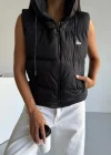 Siyah Alo Şişme Yelek