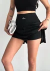 Siyah Alo Şortlu Etek