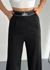 Siyah Alo Yandan Fermuar Modal Pantolon