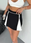 Siyah Çift Renk Modal Şort Etek