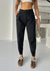Siyah Çıt Çıt Paça Detay Balon Jean Pantolon