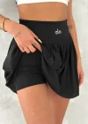 Siyah Piliseli Alo Şortlu Etek