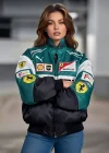 Yeşil Ferrari İçi astarlı Unisex Bomber Ceket
