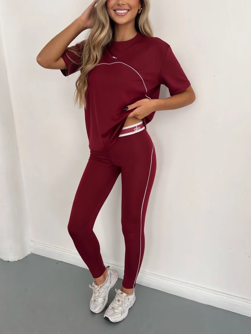 Bordo Alo Arabiyeli Dalgıç Taytlı Takım