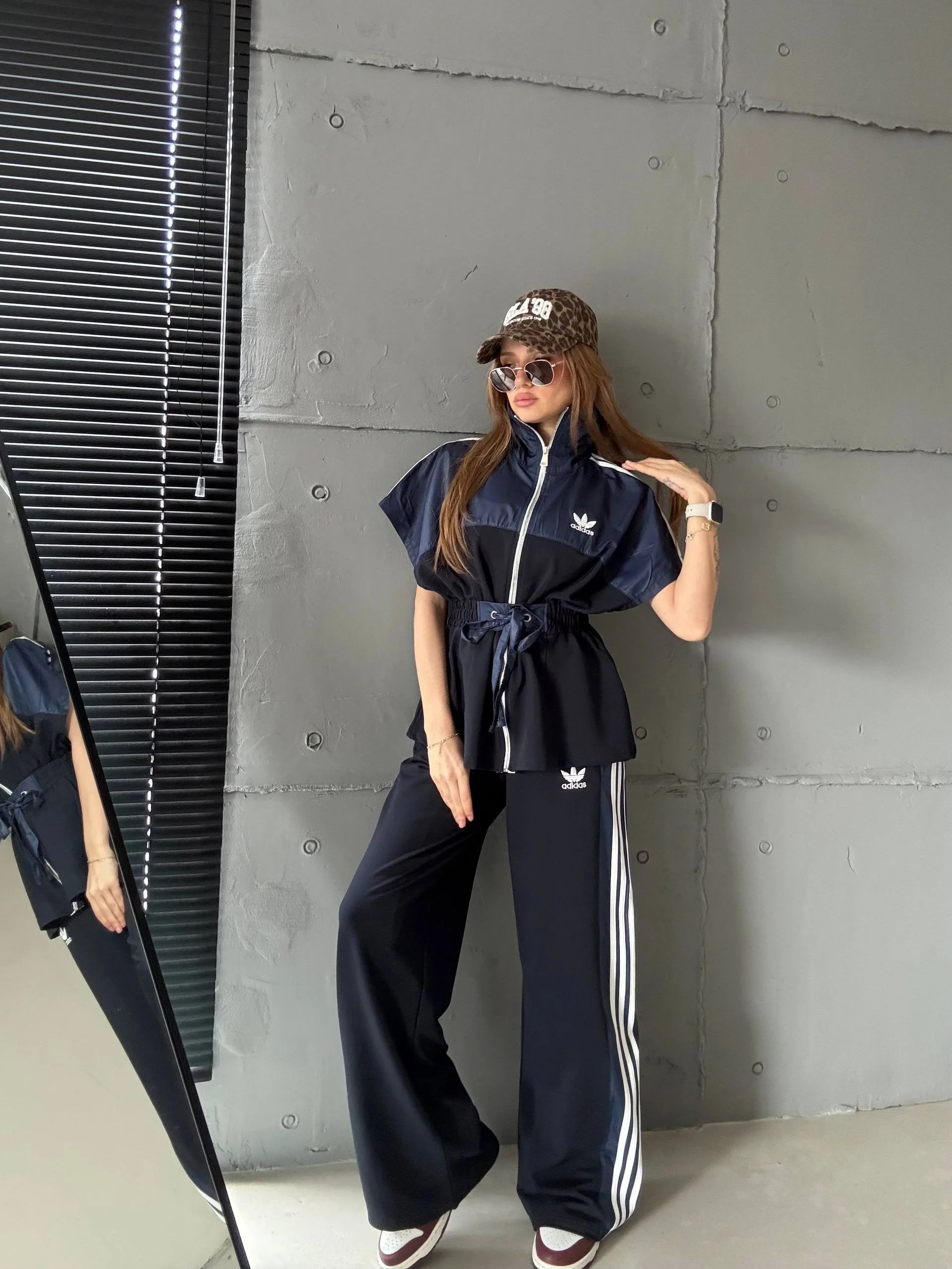 Lacivert ADD Paraşüt Garnili Bağcıklı İkili Takım