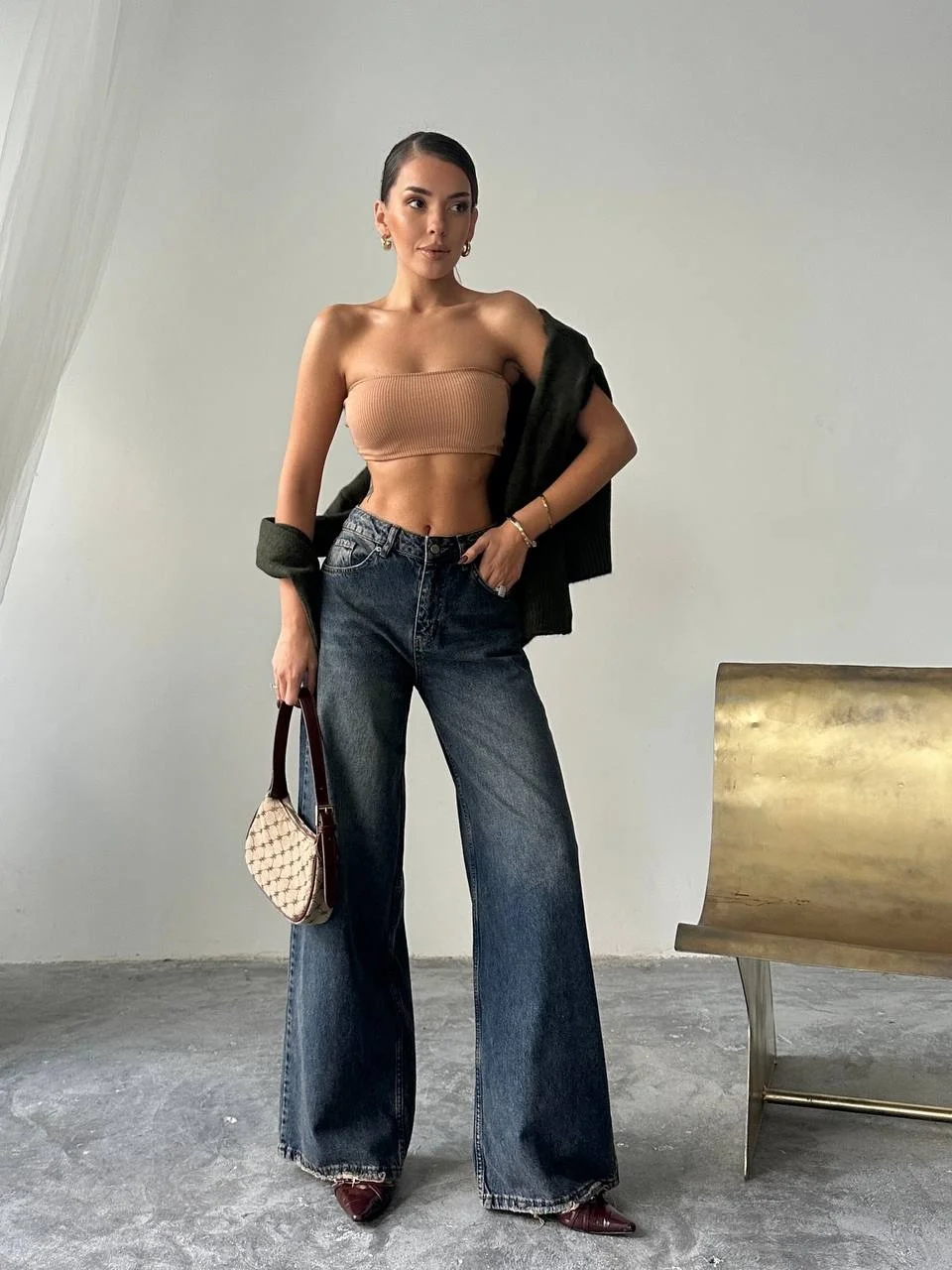 Indigo Palazzo Jean Pantolon