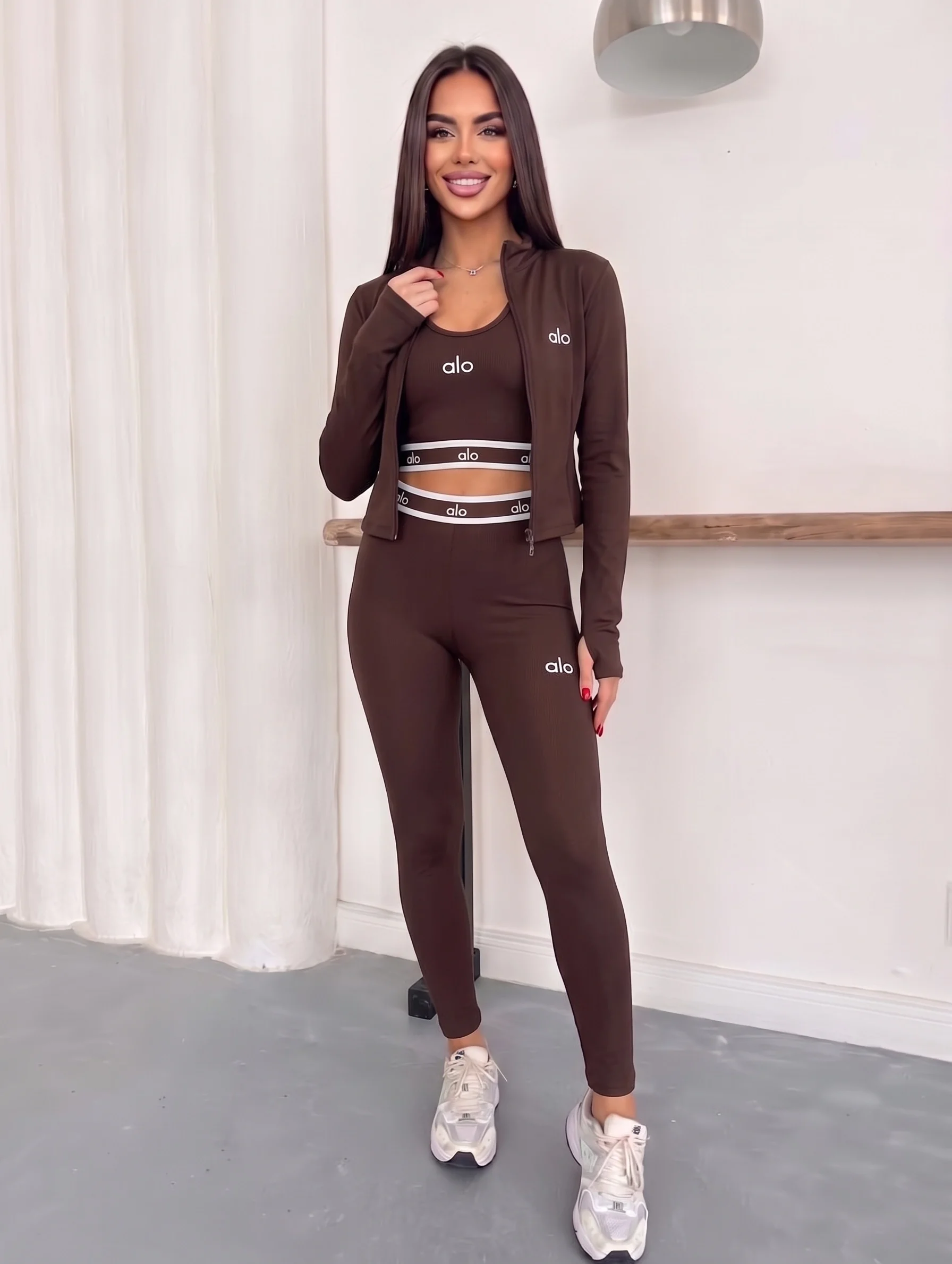 Kahve Alo Ribana Üçlü Takım