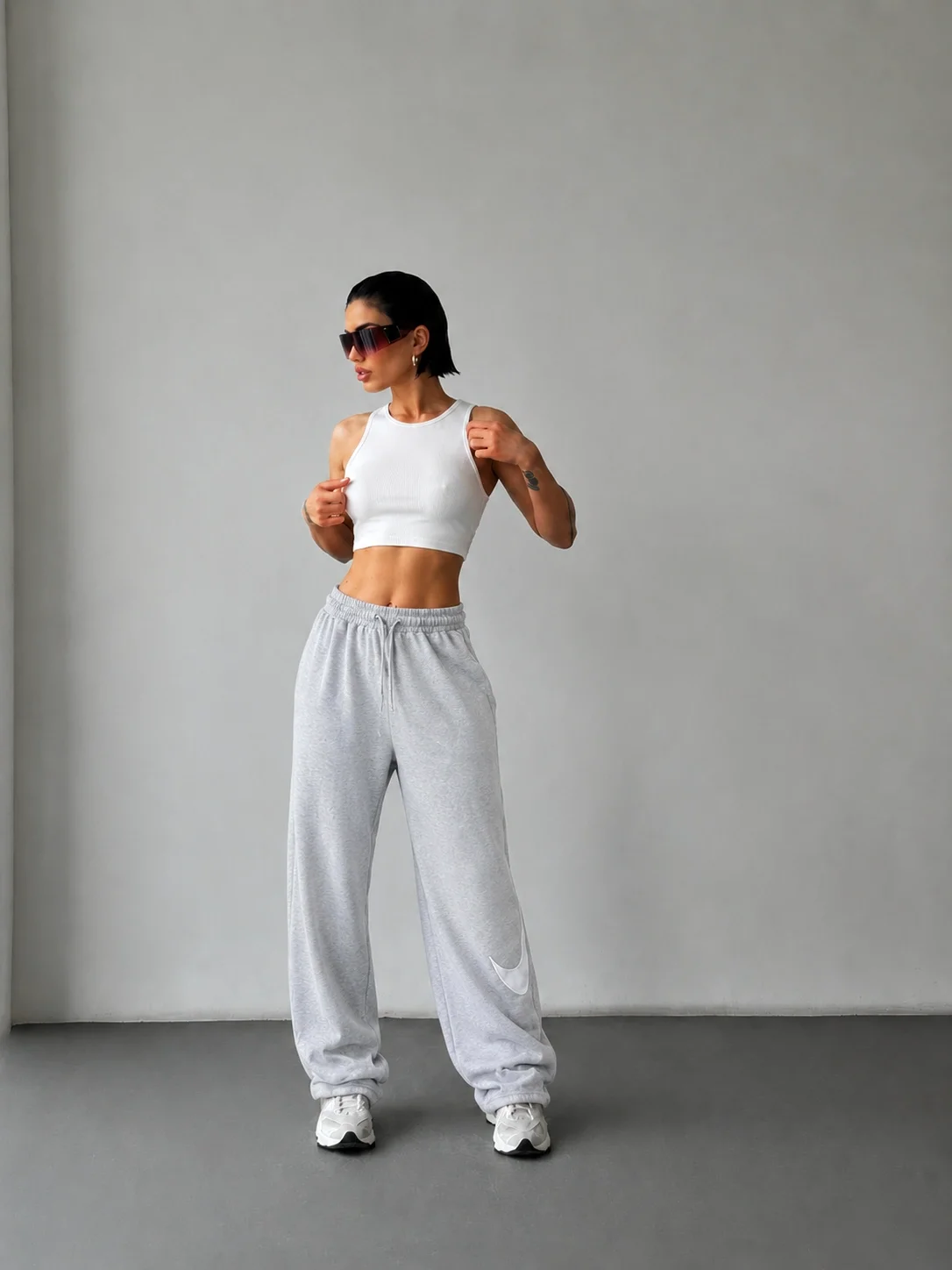 Gri NK Stoperli Oversize Unisex Eşofman