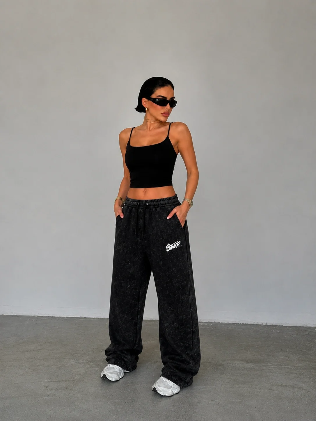 Siyah Wiintech SWT Oversize Unisex Eşofman