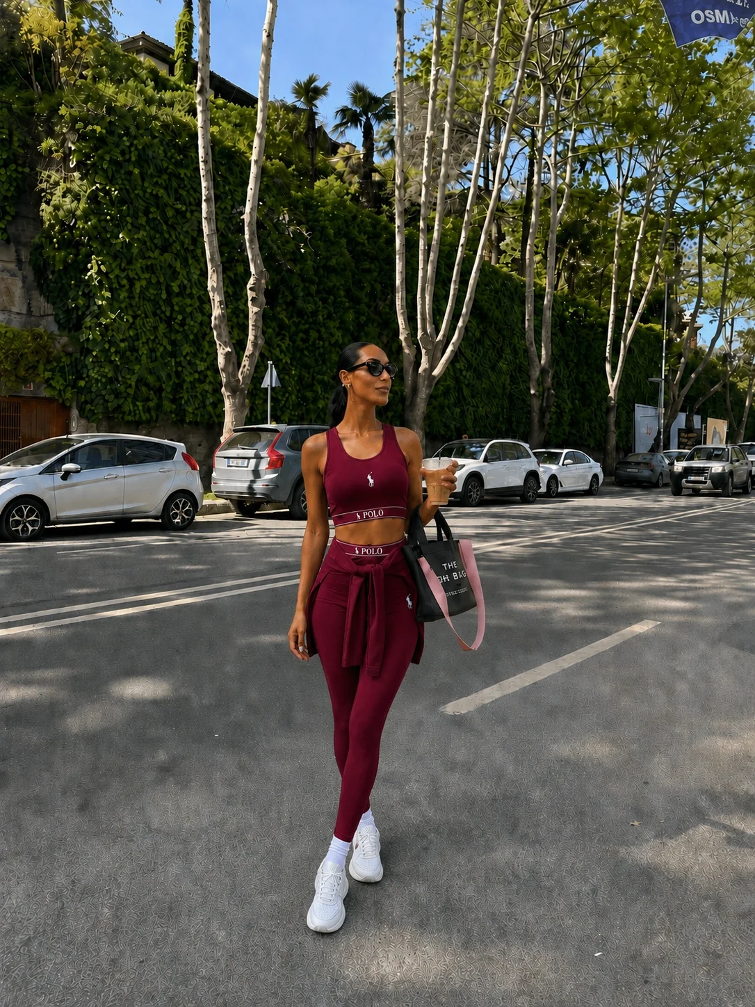 Bordo Polo Ribana Dalgıç Üçlü Takım