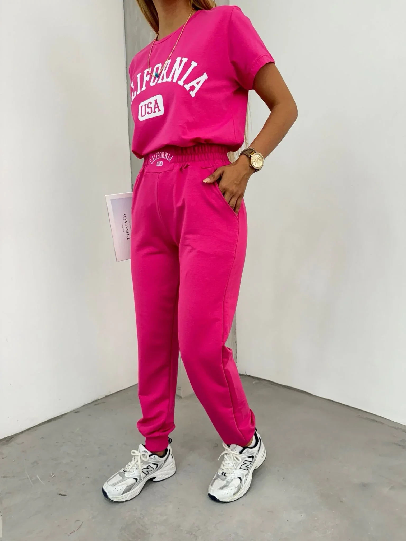 Fuşya California Usa Eşofman Takımı